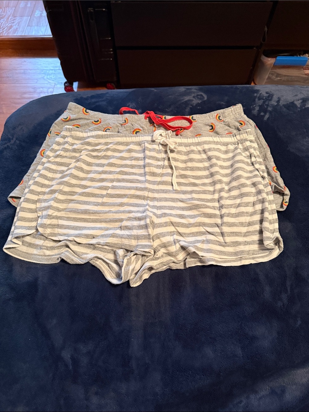 Tabitha Gray Striped Lounge/ pajama shorts lot of 2